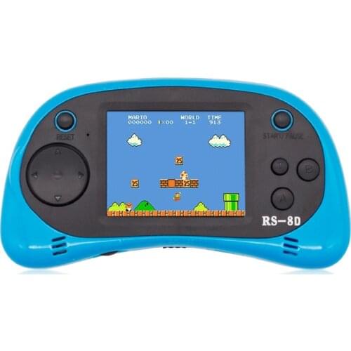 RS-8D 2.5'LCD Kids Retro Handheld Games Player&TV Video Game Built-in 260 Old School games Portable Arcade Gaming System