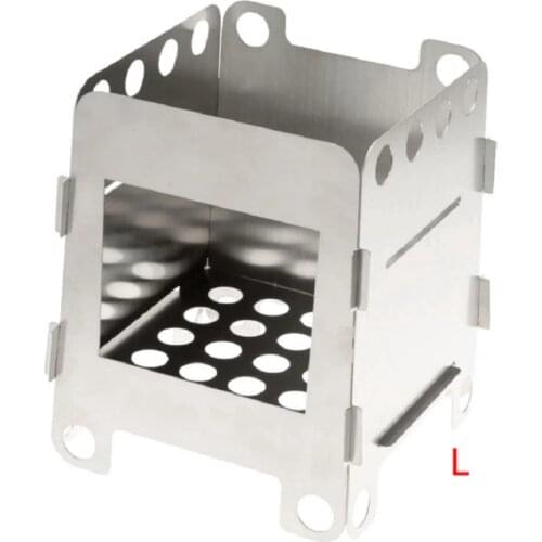 Outdoor Portable Detachable Stainless Steel Firewood Stove Camping Cookers Hiking Cookers