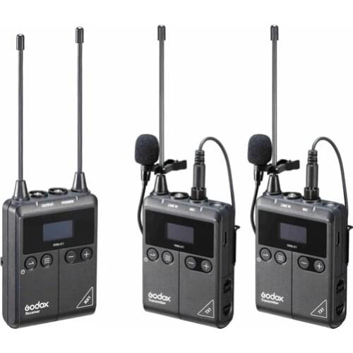 Godox VMICS1 UHF Portable Real-time Monitoring Wireless Lavalier Microphone Kit WMic S1 S2 Adjustable RF Long Endurance with HD