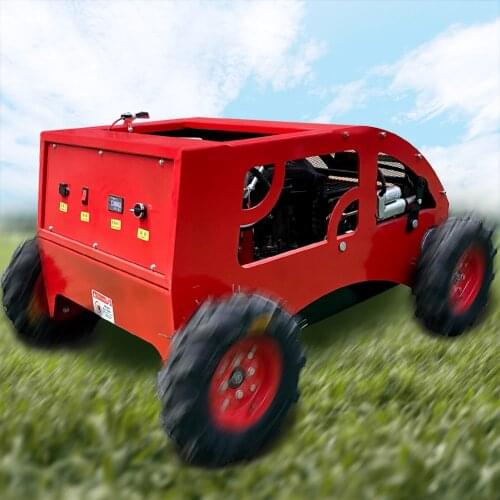 2021Industrial Gasoline Remote Control Lawn Mower Robot with four wheel drive for Agriculture and Home Garden