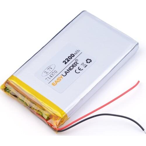 Tablet battery Size 714370 3.7V 2200mah tablet battery with Protection Board For Tablet PCs PDA Power Bank