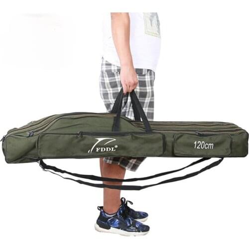 Fishing Rod Reel Fishing Tackle FDDL 110//120/130/150cm Canvas Foldable 2/3 Layers Blue/Green fishing gear tool chest