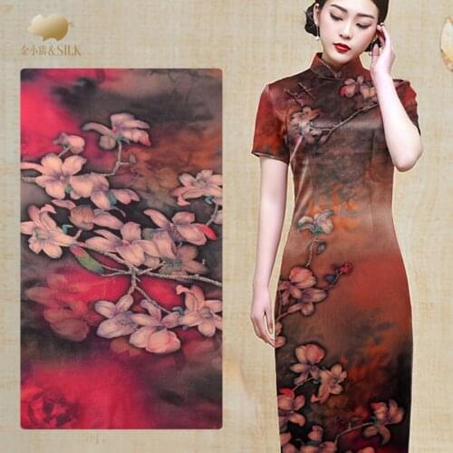 140cm classical silk fabric 19mm silk pearl satin fabric anti-wrinkle cheongsam dress chinese silk fabric wholesale silk cloth