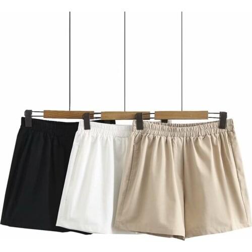 Large Size Womens Spring/summer New Shorts 2021 Loose-waisted Casual Wide-legged Shorts Hot Pants Pure Color Trousers