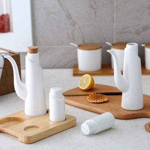 Japanese Tableware Creative Kitchen Ceramic Oil Pot Seasoning Bottle
