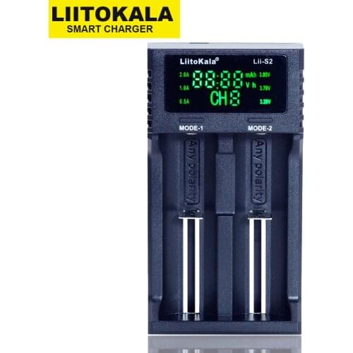 2019 Liitokala Lii-S2 LCD 3.7V 18650 18350 18500 16340 21700 20700B 20700 14500 26650 1.2V AA AAA NiMH lithium-battery Charger