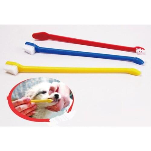 Pet Cat Dog Tooth Finger Brush Dental Care For Pet Toothbrush 17CM Plastic Cat Toothbrushes Pet Accessories Dropshipping