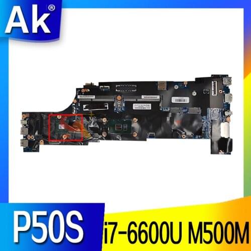 01AY348 01AY318 Laptop motherboard For Lenovo thinkpad P50S 15.6 inch SR2F1 i7-6600U Quadro M500M graphics Main Board