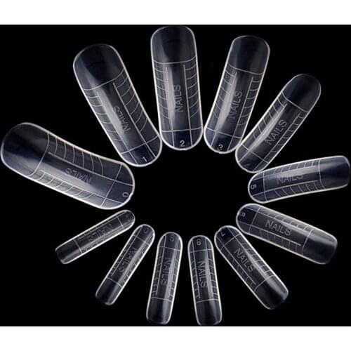 120Pcs/lot Quick Building Mold Tips Nail Dual Forms With scale Finger Extension Nail Art UV Builder Poly Nail Gel Tool