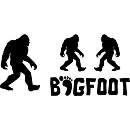 16CM*7.7CM Set 4 Bigfoot Yeti Sasquatch Car Stickers And Decals Motorcycle Car Styling Accessories Black Sliver C8-0363