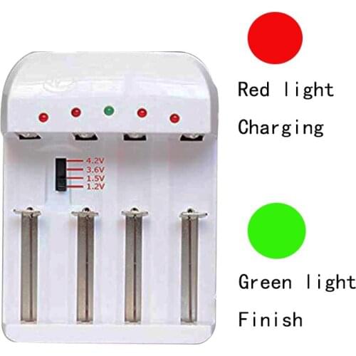 2Pcs NCR18650 3.7V 3400mAh Li-ion Rechargeable Battery + 1Pcs 4-Slots Battery Charger