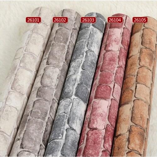 Beibehang Jane retro emulation brick 3D wallpaper the living room television landscape wallpaper roll PVC papel de parede 3d