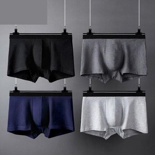 4pcs Boxer Shorts Underpants man Mens Panties Men Boxer Underwear Cotton for Sexy Set Calecon Large Size Lot Soft