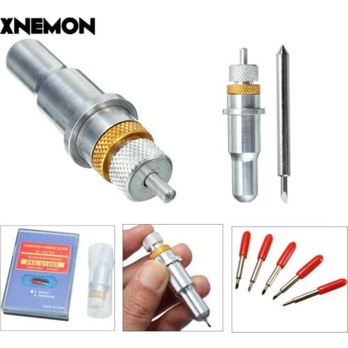 5pcs/Set 45 Degree For Metal Alloy Cutting Plotter Vinyl Cutter Blade+ Cutting Plotter Blade Holder