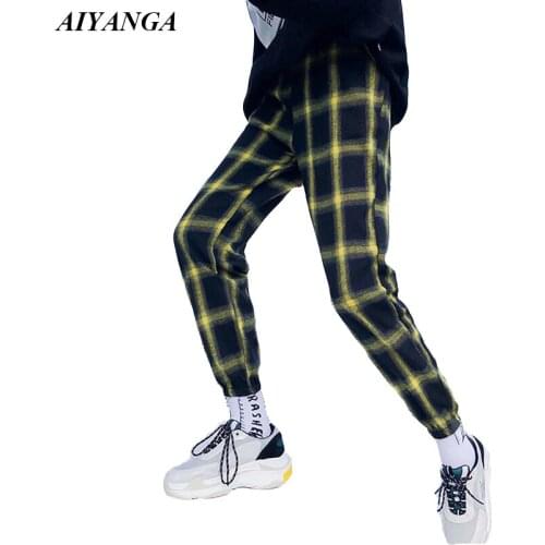 Женские брюки в клетку AIYANGA China At AliExpress