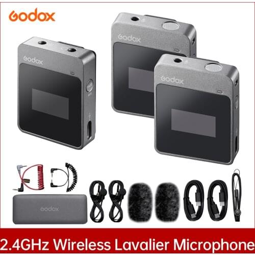 Godox MoveLink M1 M2 2.4GHz Wireless Lavalier Microphone for DSLR Cameras Camcorders Smartphones, and Tablets for YouTube