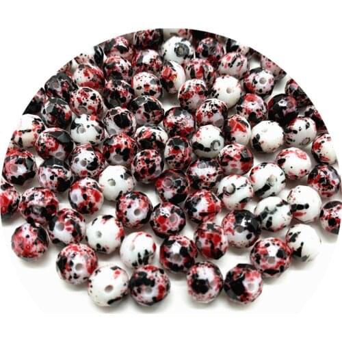 6/8/10mm Mixed Colors Austria Faceted Glass Beads Loose Spacer Round Beads for Jewelry Making DIY Bracelet necklace #013