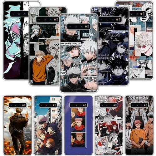 Manga Anime Jujutsu Kaisen Satoru Gojo Phone Case For Samsung Galaxy S10 S20 S21 S9 S8 S7 Note 10 20 9 8 FE J4 J6 Ultra Plus Lit