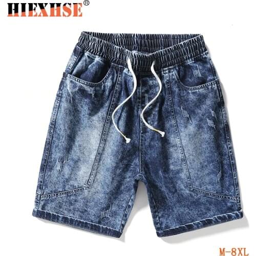 Jeans Shorts Men 2021 Summer Casual Brand Streetwear Cotton Denim Short Men Pant Larege Size 8XL Short Pants Harajuku Men Shorts