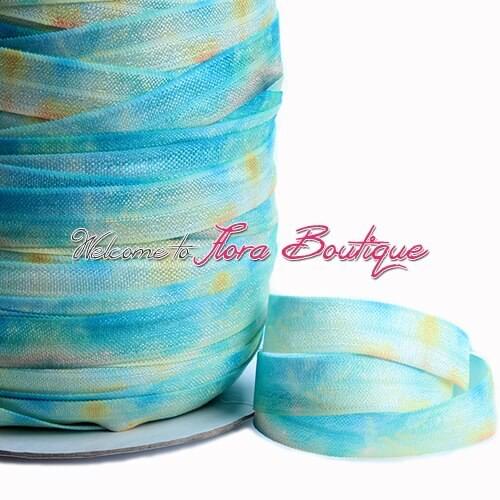 FLRA ElasticPopular foe elastic hair ribbons in 5/8", galaxy printing elastic