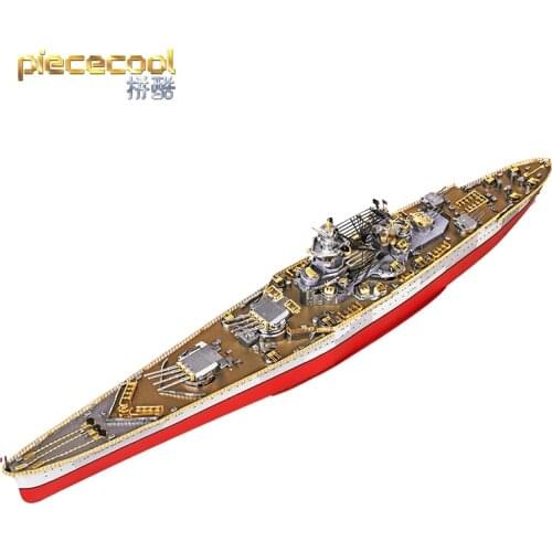 Piece cool 3D Metal Puzzle RICHELIEU BATTLESHIP Model kits DIY Laser Cut Assemble Jigsaw Toy GIFT For children