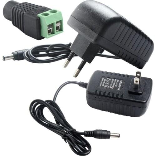 Hot AC110-220V to DC12V 2A power adapter EU/US plug with Female For Led Strip Lighting