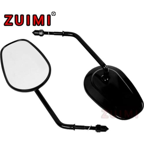 Suitable For Harley Road King Cruiser XL 883 SPORTSTER FLD 2012-2016 8mm Zinc Alloy Shell Iron Rod Motorcycle Rearview Mirror