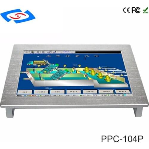 Factory Promotion 10.4" Touch Screen Fanless Industrial Panel PC With Win7/Win8/Win10/Linux System Support WiFi/4G/LTE Mini PC