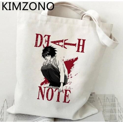 Death Note shopping bag tote reusable cotton bolso handbag shopper bag sacola boodschappentas grab