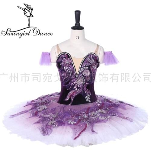Dark purple fairy professional ballet tutu women performance classical ballet tutu costumes adult pancake tutu BT9333
