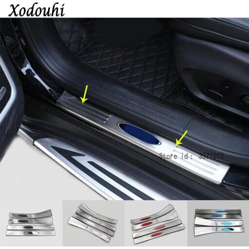 For Jeep Compass 2017 2018 2019 2020 Car Styling Exterior External Pedal Door Sill Scuff Plate Stick External Threshold Edge