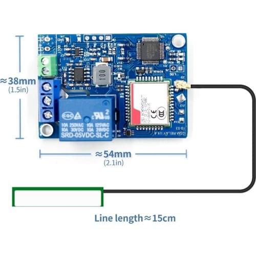 1 Channel Relay Module SMS GSM Remote Control Switch SIM800C STM32F103CBT6 for Greenhouse Oxygen Pump