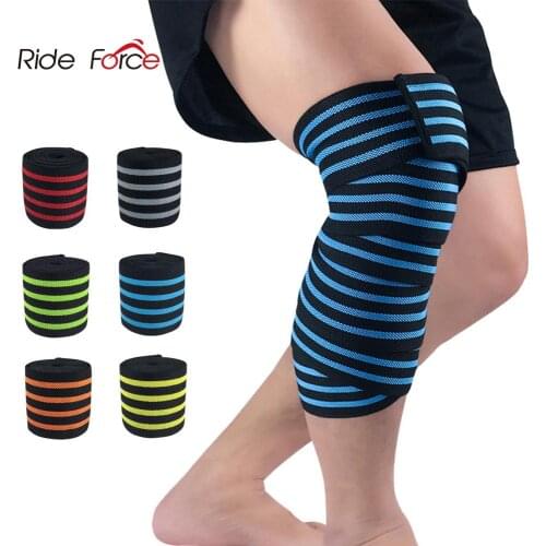 1 PC Weightlifting Elastic Bandage Kneepads Protective Gear Knee Wraps Support Pad Brace Fitness Basketball Volleyball