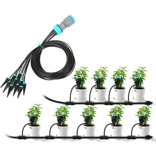 10 Heads Drip Irrigation Kit Adjustable Greenhouse Plant Watering System Automatic Watering Device for Plants Flower