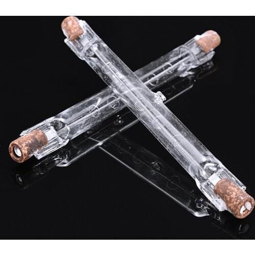 10Pcs Linear Double Ended Halogen Light Bulb Transparent Warm White Lamp 118mm R7S 220-240V 500W Watt wedding party decoration