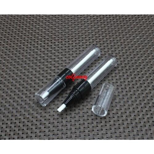 200pcs/lot 3.8ML Black Plastic Empty Nail Oil Pen Style Bottle with Brush for Nail Polish Makeup Pen with Empty Bottle F050704