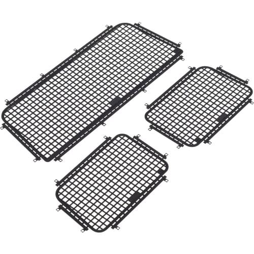3pcs/set 168mmx75mm Metal Window Net RC Car Refit Window Guard Upgrade Parts for AXIAL SCX10 III RC Car Accessories