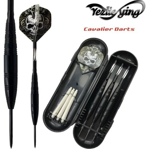 3Pcs 23g Black Skull Professional Black plating Aluminum Alloy Steel Arrow Darts Set With Darts Flight