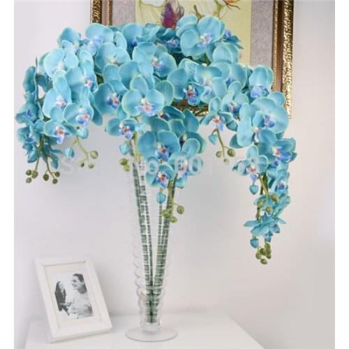 JAROWN wedding decoration flower home decorative flower butterfly orchid silk flower artificial flower 6PCS/LOT
