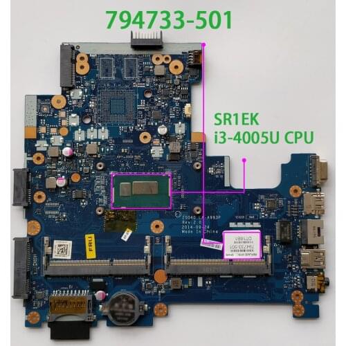 794733-501 794733-001 794733-601 ZSO40 LA-A993P UMA w i3-4005U CPU for HP 240 G3 Laptop Notebook PC Motherboard Mainboard