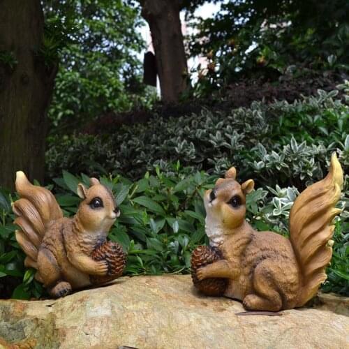 American Garden Resin Decoration Villa Courtyard Squirrel Decoration Lawn Outdoor Animal Decoration Gardening Landscape