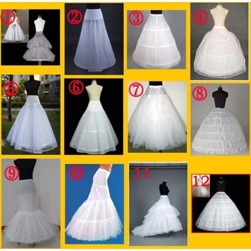 WHITE BRIDAL WEDDING DRESS PROM PETTICOAT UNDERSKIRT CRINOLINE Skirt S-XL