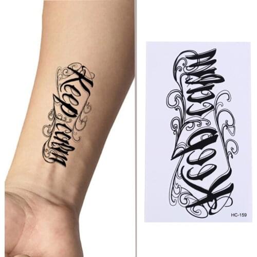 Body Art Sex Products Waterproof Temporary Tattoos For Men And Women 3d Letter Design Small Tattoo Sticker Wholesale HC1159
