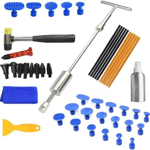 Car Dent Repair Kit Dent Removal Paintless Dent Repair Tools Dent Puller Reverse /Slide Hammer Repair Hammer Tap Down