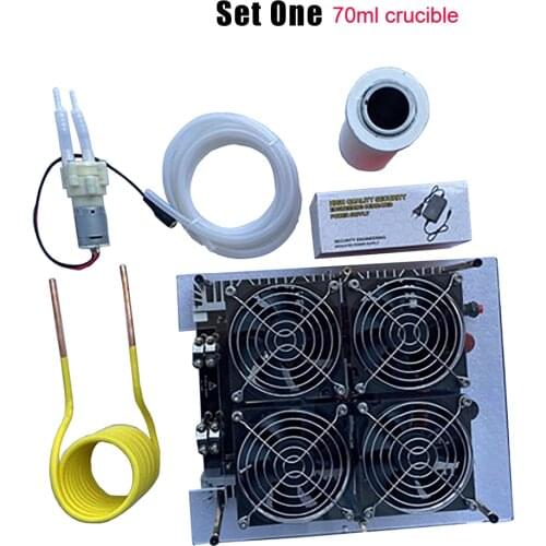 New 5000W ZVS Induction Heater Induction Heating PCB Board Heating Machine Melted Metal + Coil+Pump