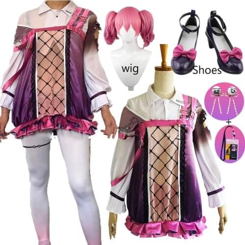 Game Arknights Shamare Cosplay Costume New Member Supporter Shamare Uniforms Halloween Costumes for Women Girls Party Wig Shoes