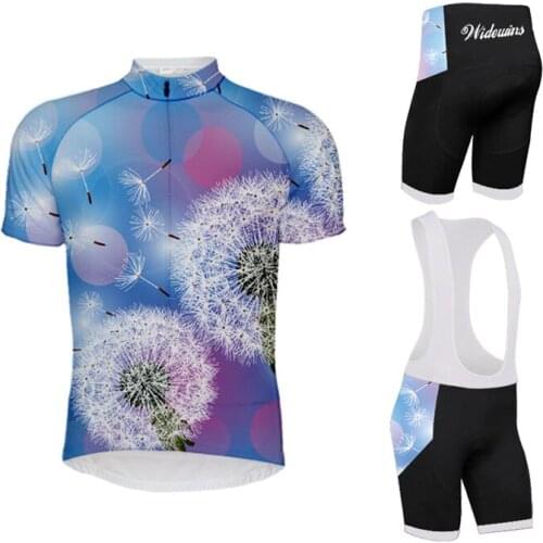 Hot Men Cycling Jersey Top Dandelion Team Bike Clothing Pro MTB Ropa Ciclismo Summer Cycling Wear Bicycle Shirts 5413