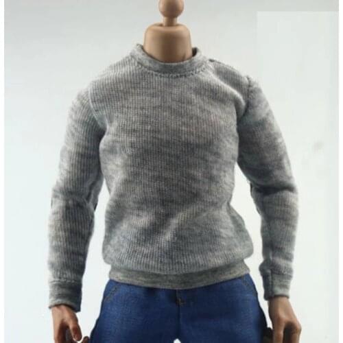 1/6 male figure Sweater Clothing Model Long sleeve T-shirt Figure Mode for 12 inches man body Doll in stock