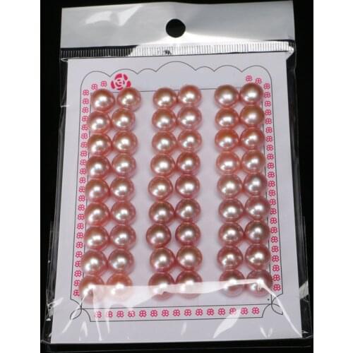 Natural Button pearl freshwater pearl AAA 7-7.5mm white button pearl