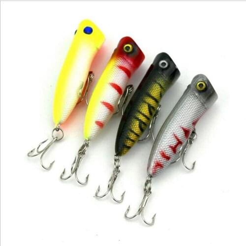 New Bionic Floating Wate Popper 4 Colors 5.5cm 5.5g Lures False Fishing Bait Free Shipping